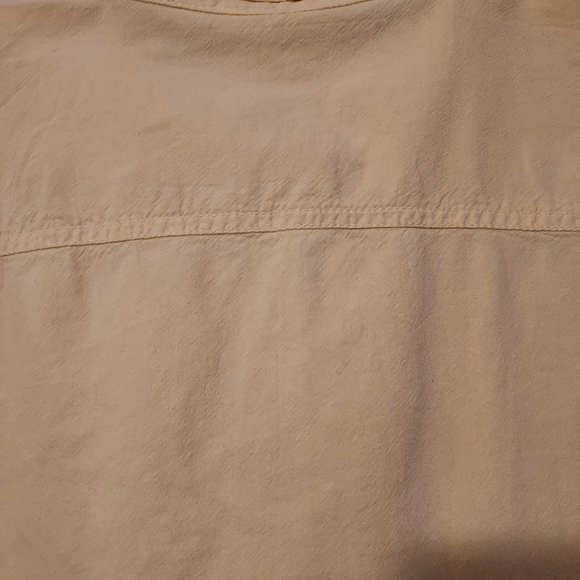 Get Lucky USA Womens M Butter Yellow Short Sleeve Button Embroidery Bling Paint - Picture 10 of 12